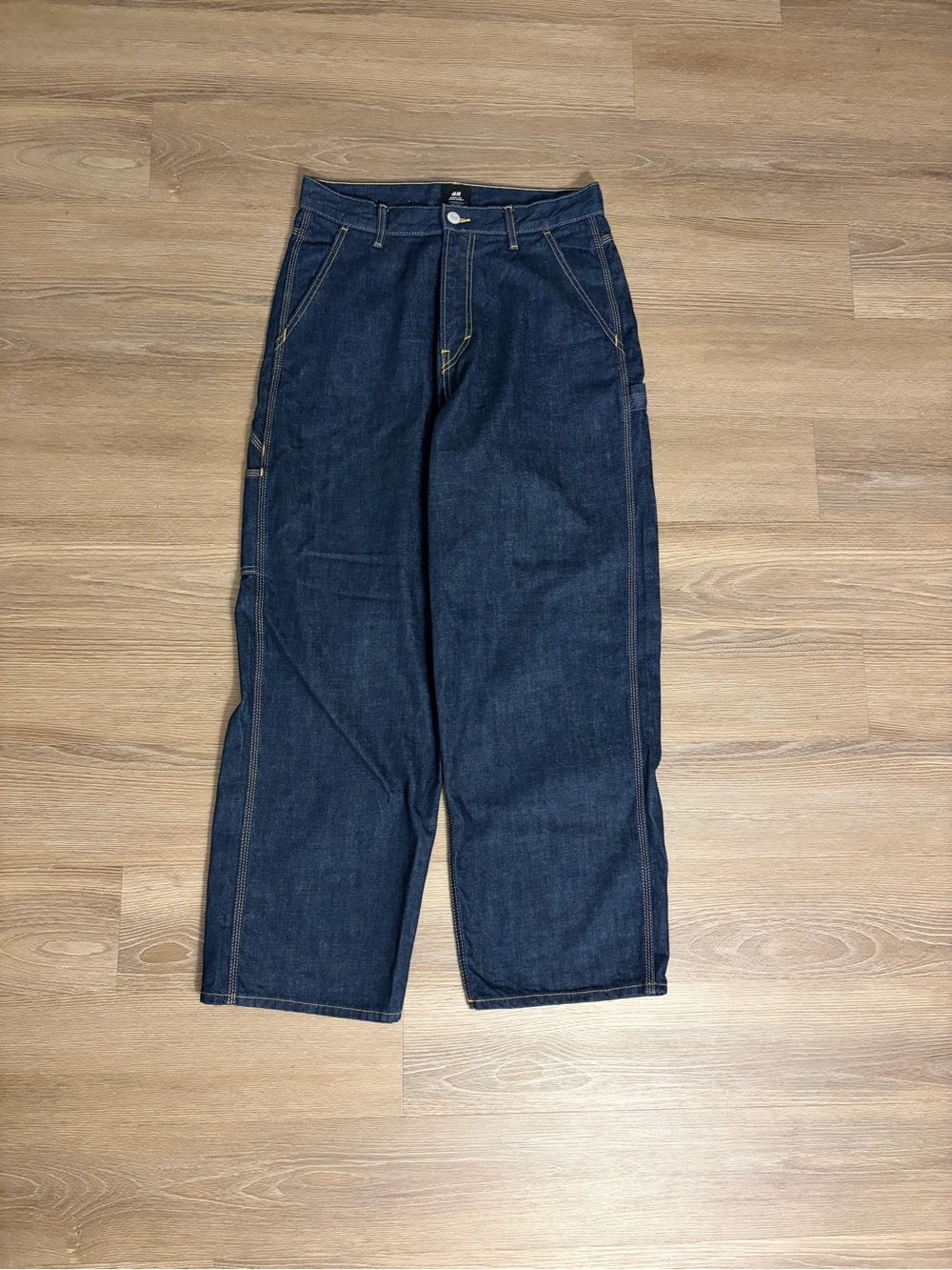 H&M Baggy Fit Jeans in Dark Japanese Blue Size 30/32